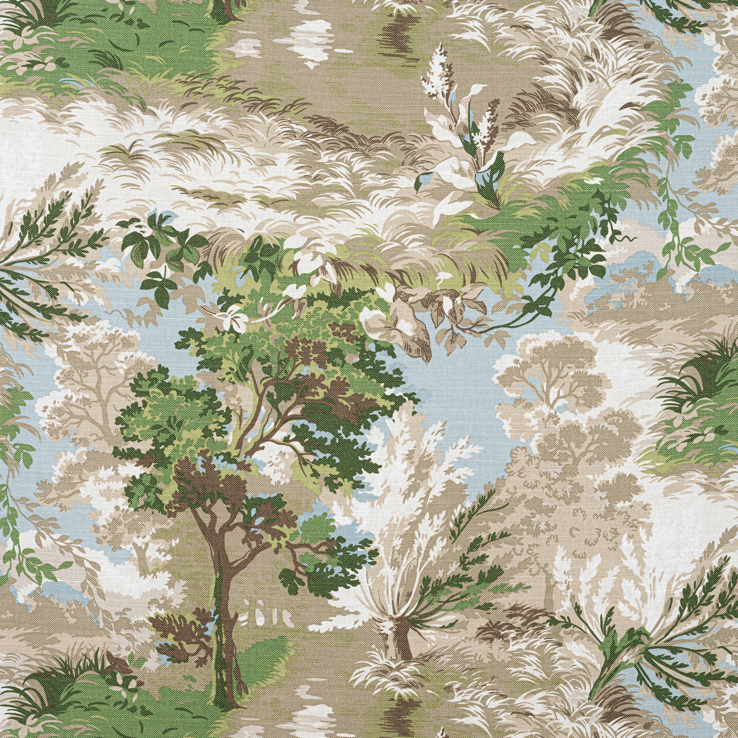 LINCOLN TOILE - Green and Beige