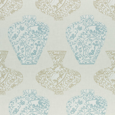 IMARI VASE - Aqua and Beige