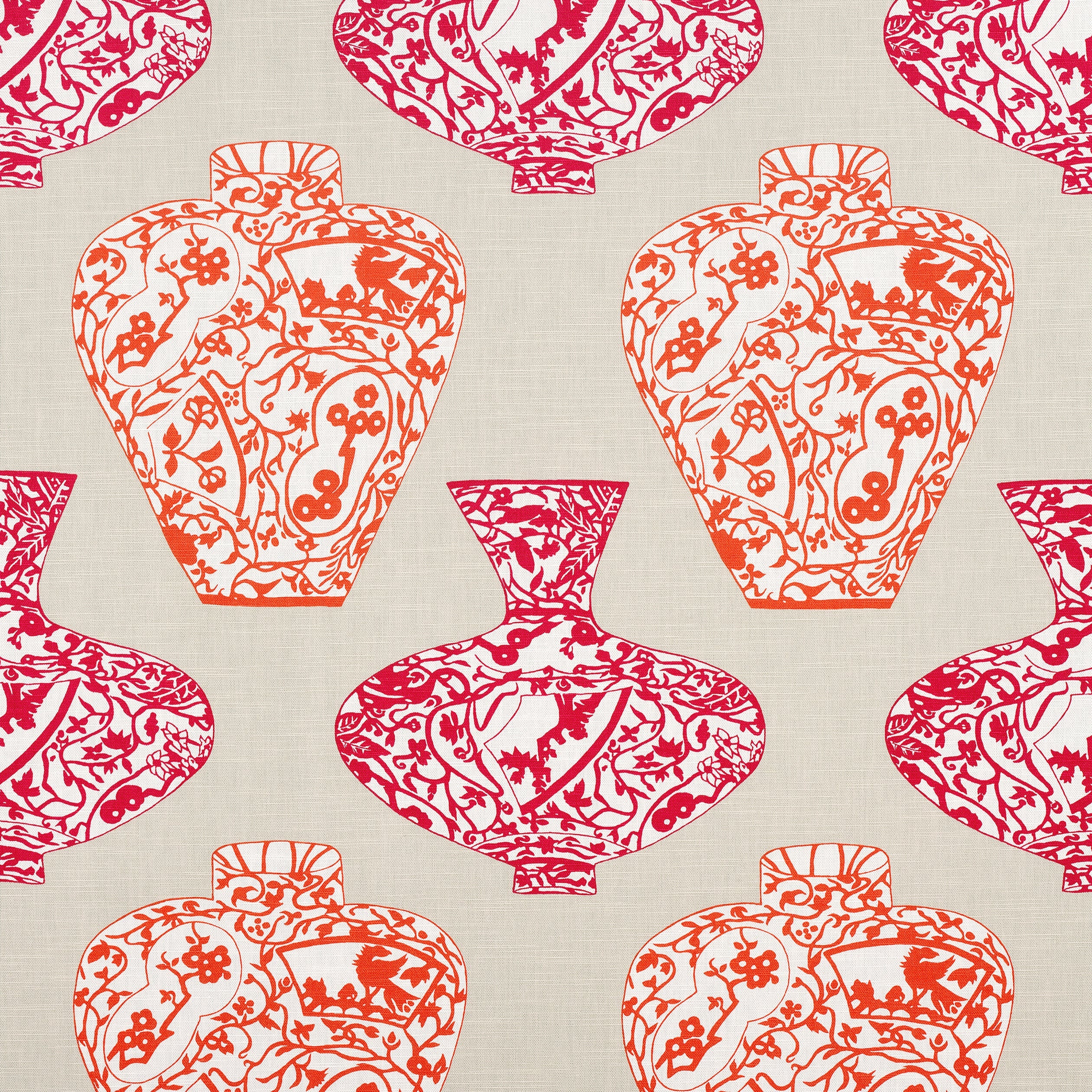 IMARI VASE - Orange and Pink
