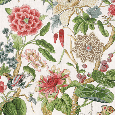 HILL GARDEN - Coral and Green