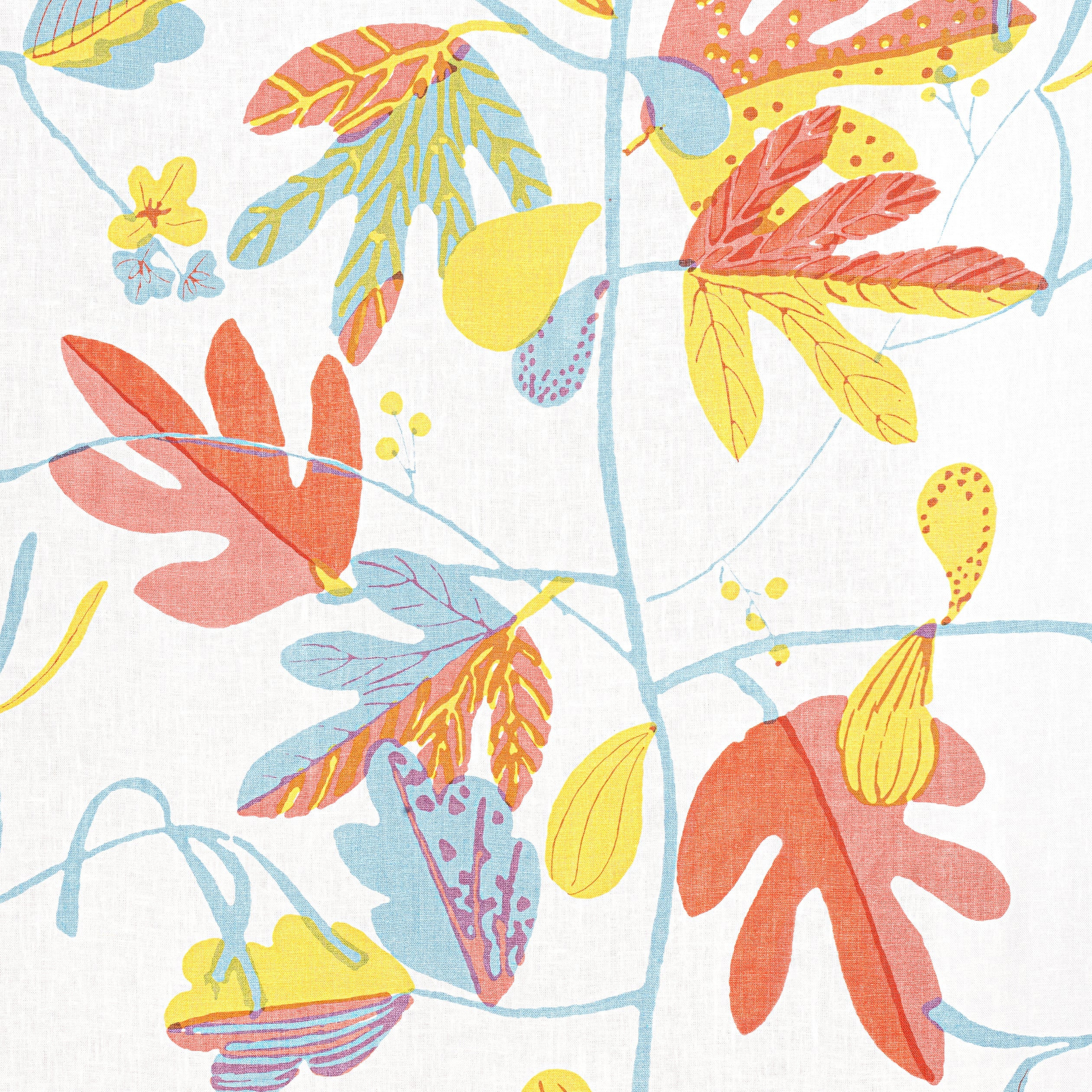 MATISSE LEAF - Coral and Yellow