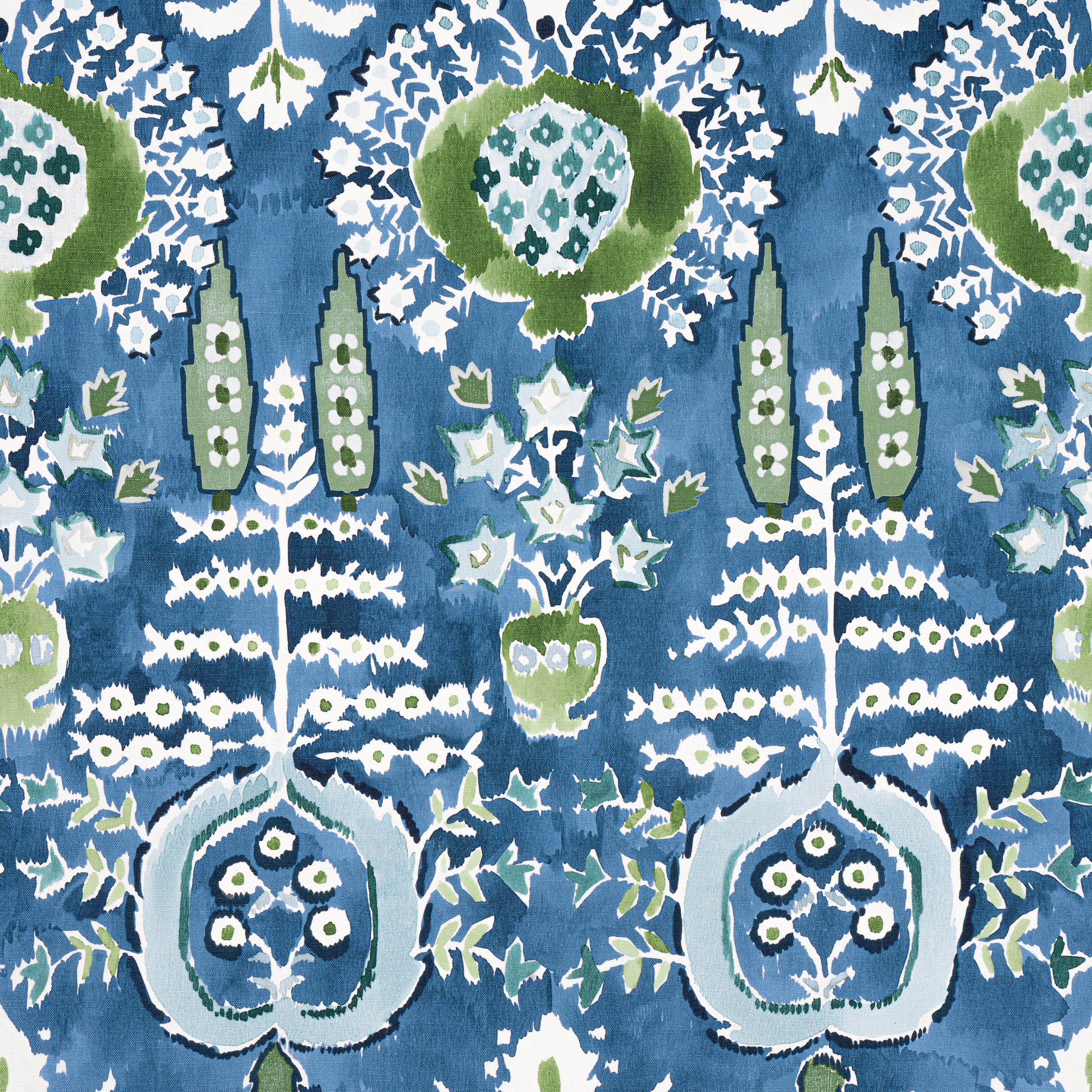 MENDOZA SUZANI - Blue and Green on Navy