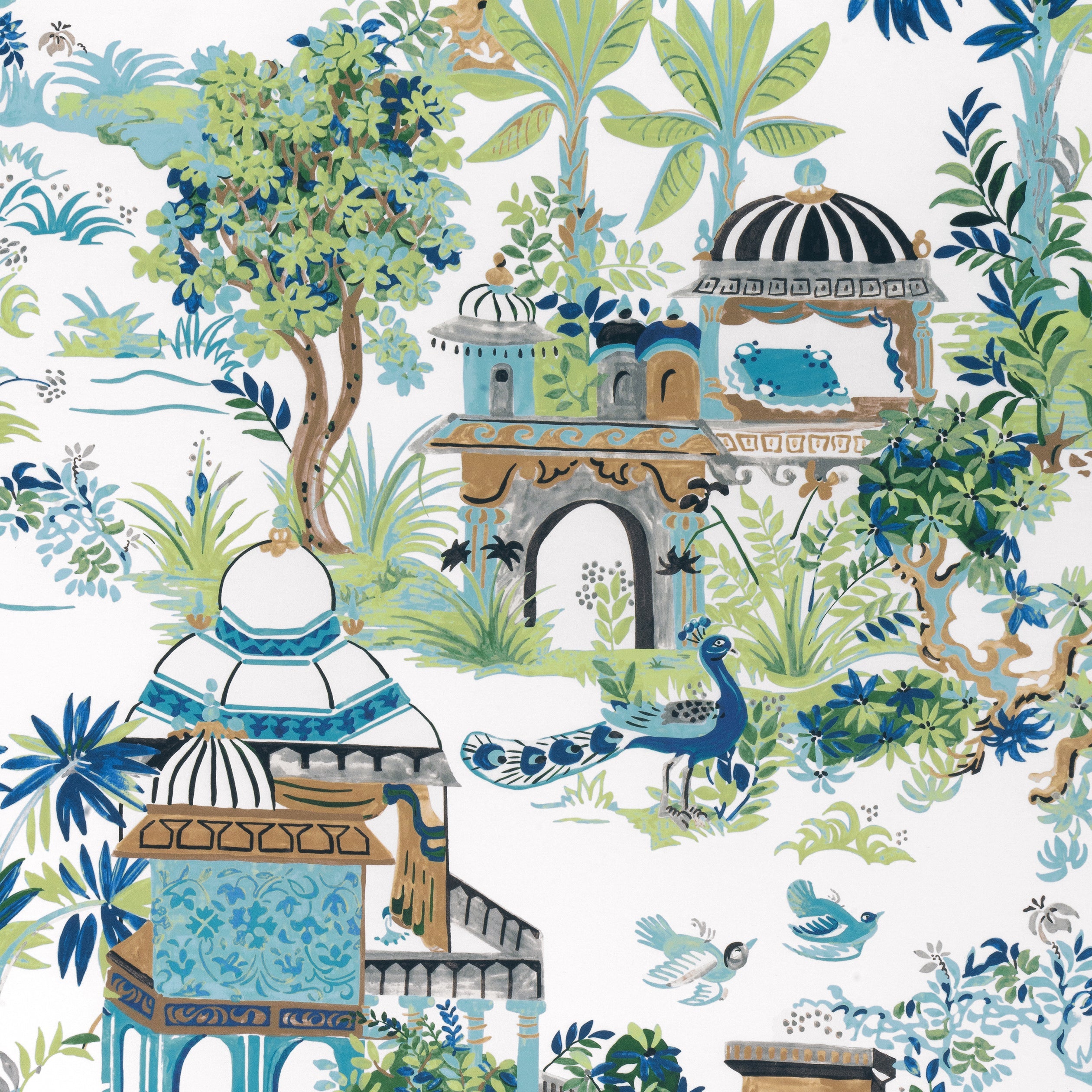 MYSTIC GARDEN - Blue and Green
