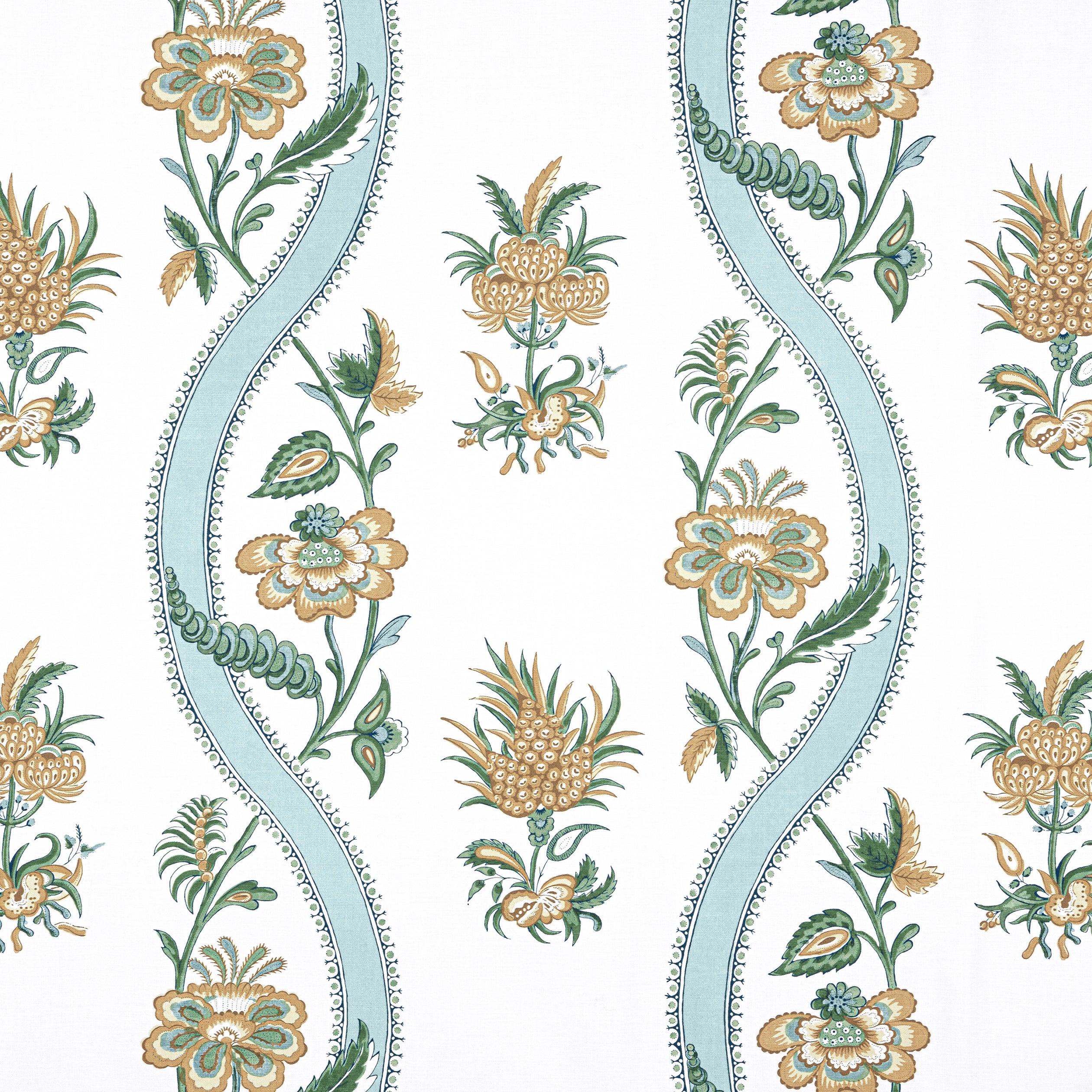 RIBBON FLORAL - Seaglass and Gold