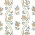 RIBBON FLORAL - Beige and Spa Blue