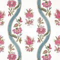 RIBBON FLORAL - Raspberry and Teal