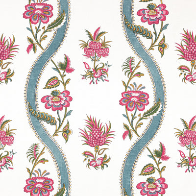 RIBBON FLORAL - Raspberry and Teal