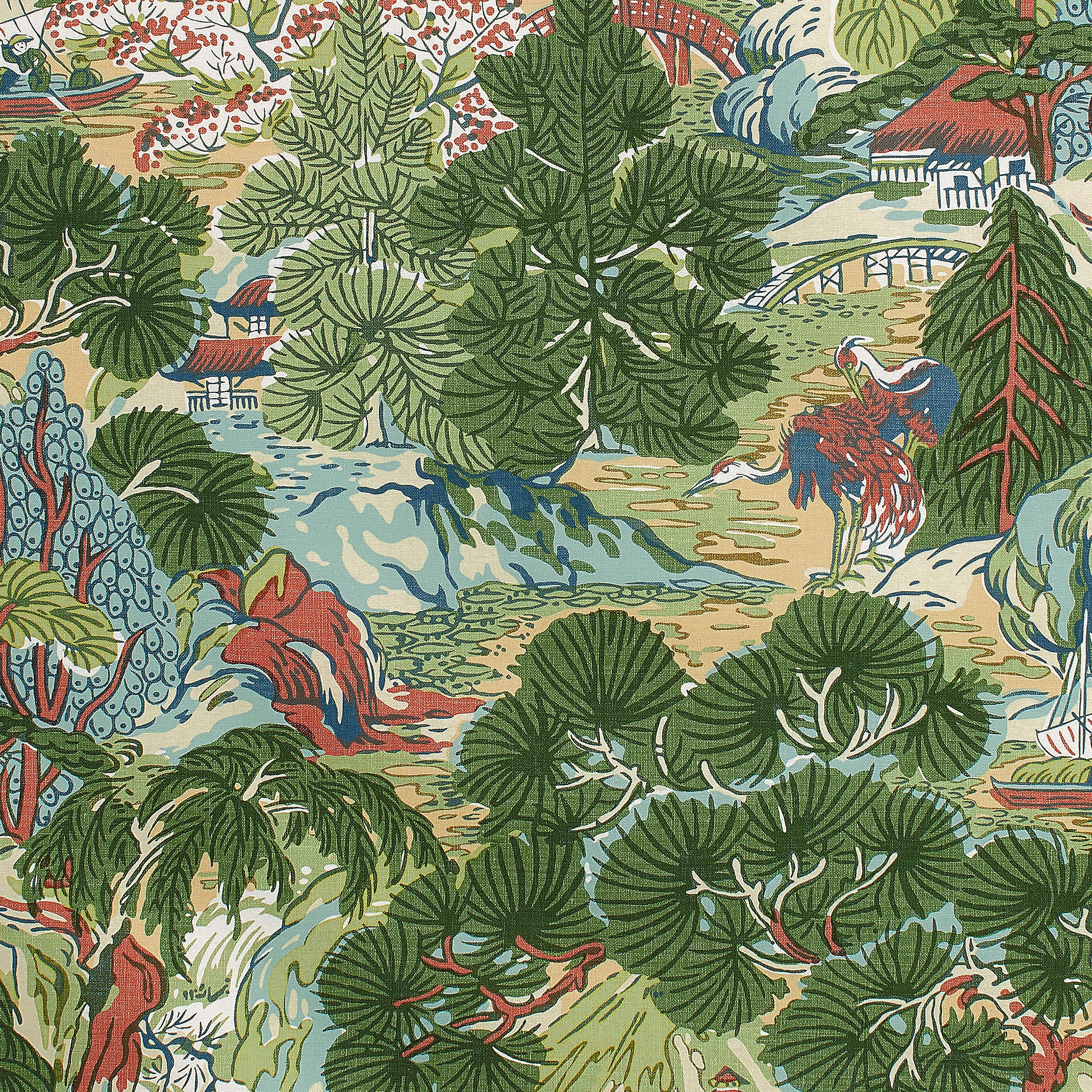 PAGODA TREES - Coral and Green