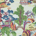 ASIAN SCENIC - Coral and Green