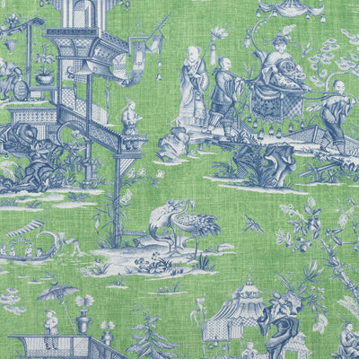CHENG TOILE - Green and Blue