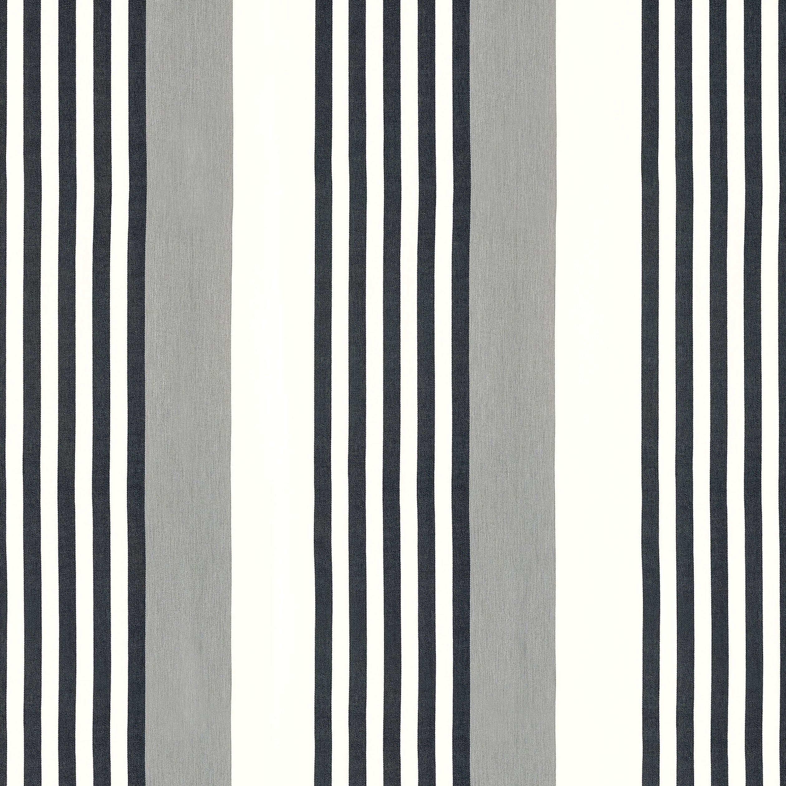 RIVIERA STRIPE - Sterling and Charcoal