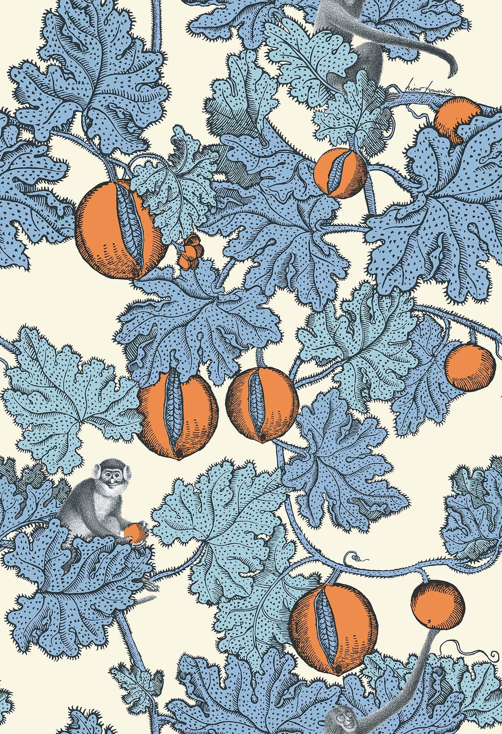 Frutto Proibito Hyacinth & Orange on White