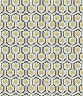 Hicks' Hexagon Black & Metallic Gold on Soft Olive
