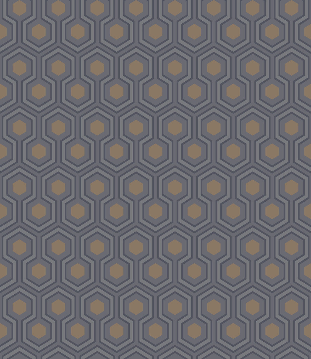 Hicks' Hexagon Soot & Metallic Bronze on Slate Grey