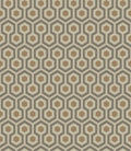 Hicks' Hexagon Soot & Metallic Bronze on Linen