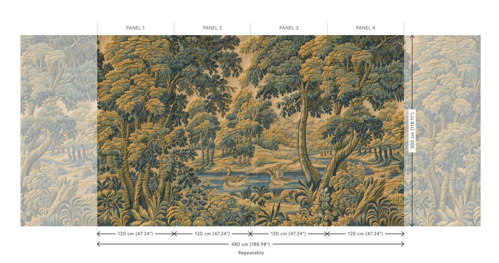Bucolique Forest Green - Les Tapisseries