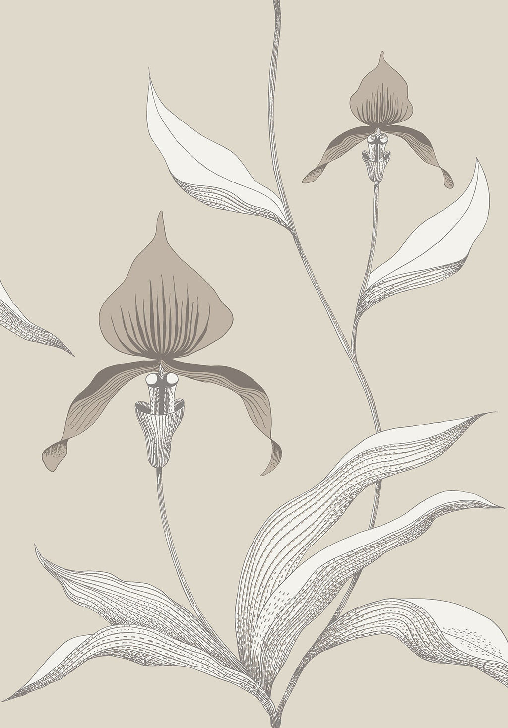Orchid Taupe & Parchment on Linen