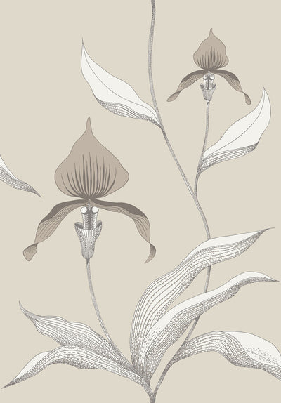 Orchid Taupe & Parchment on Linen
