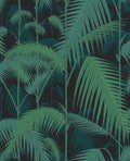 Palm Jungle Viridian on Charcoal