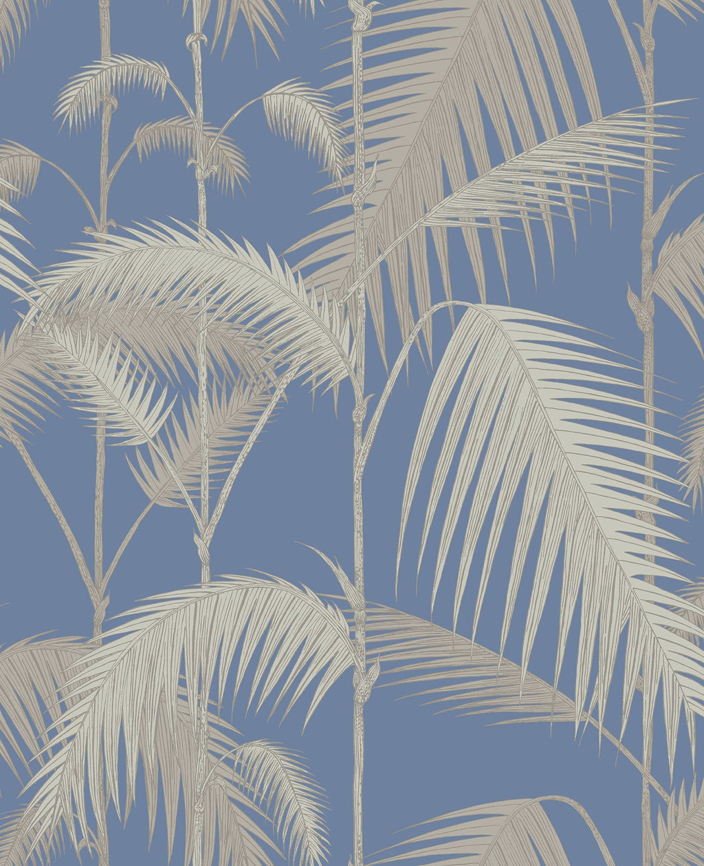 Palm Jungle Metallic Silver & Linen on Hyacinth