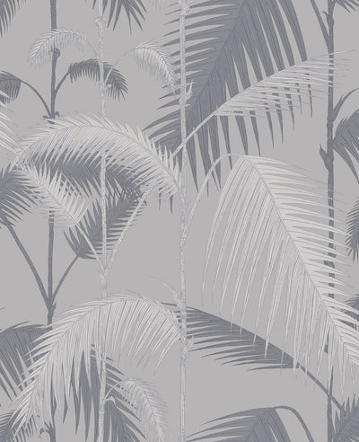 Palm Jungle Heath Grey on Metallic Silver