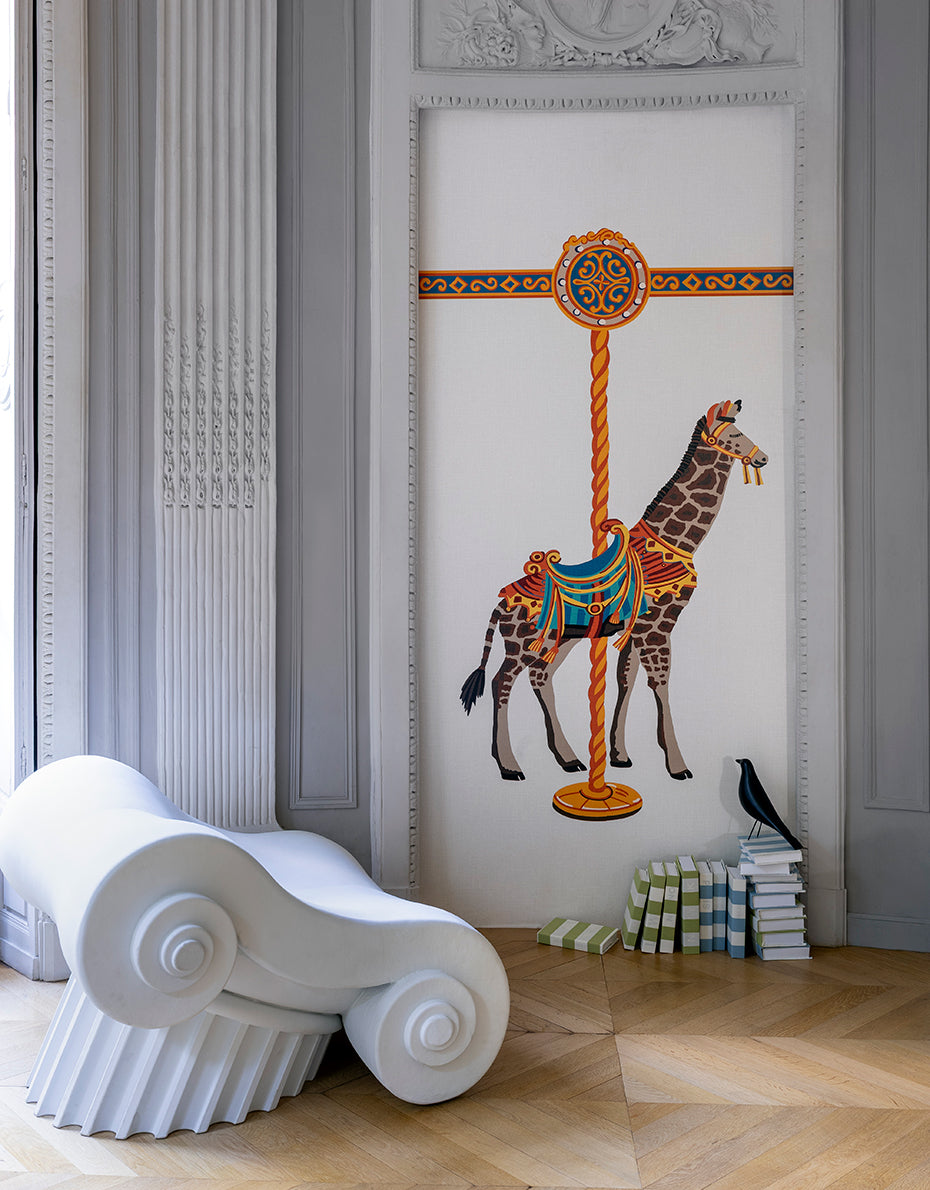 La girafe du carrousel Multicolore - Carrousel