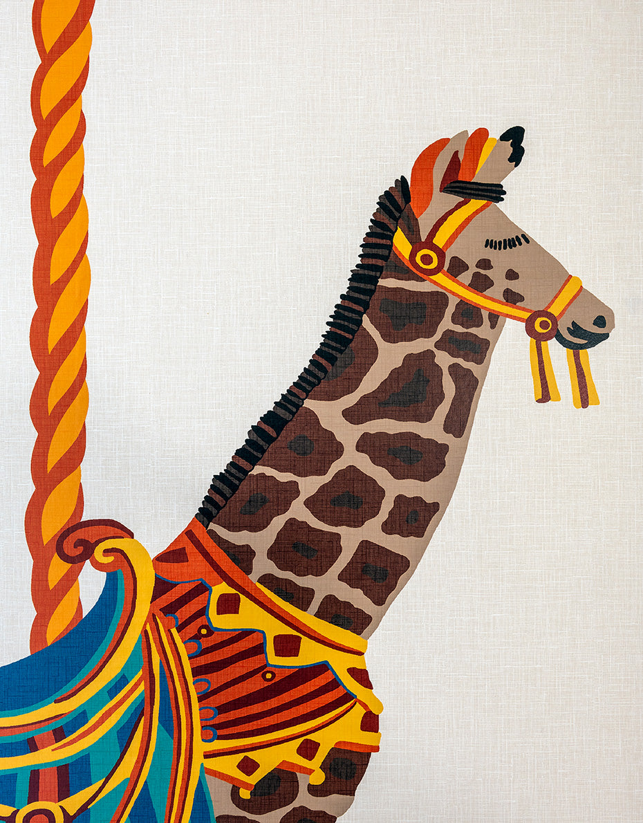 La girafe du carrousel Multicolore - Carrousel