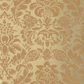 LYNDON DAMASK - Tobacco on Metallic Gold