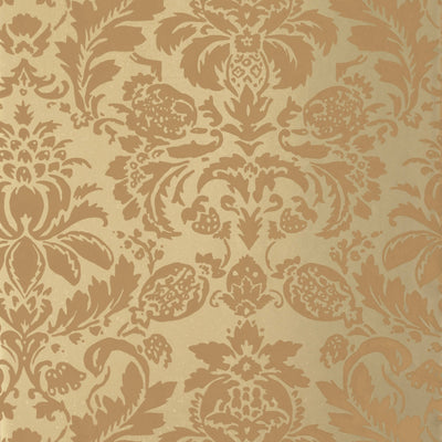 LYNDON DAMASK - Tobacco on Metallic Gold
