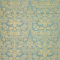 CURTIS SILK DAMASK - Blue on Metallic Gold
