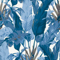 TRAVELERS PALM - Navy and White