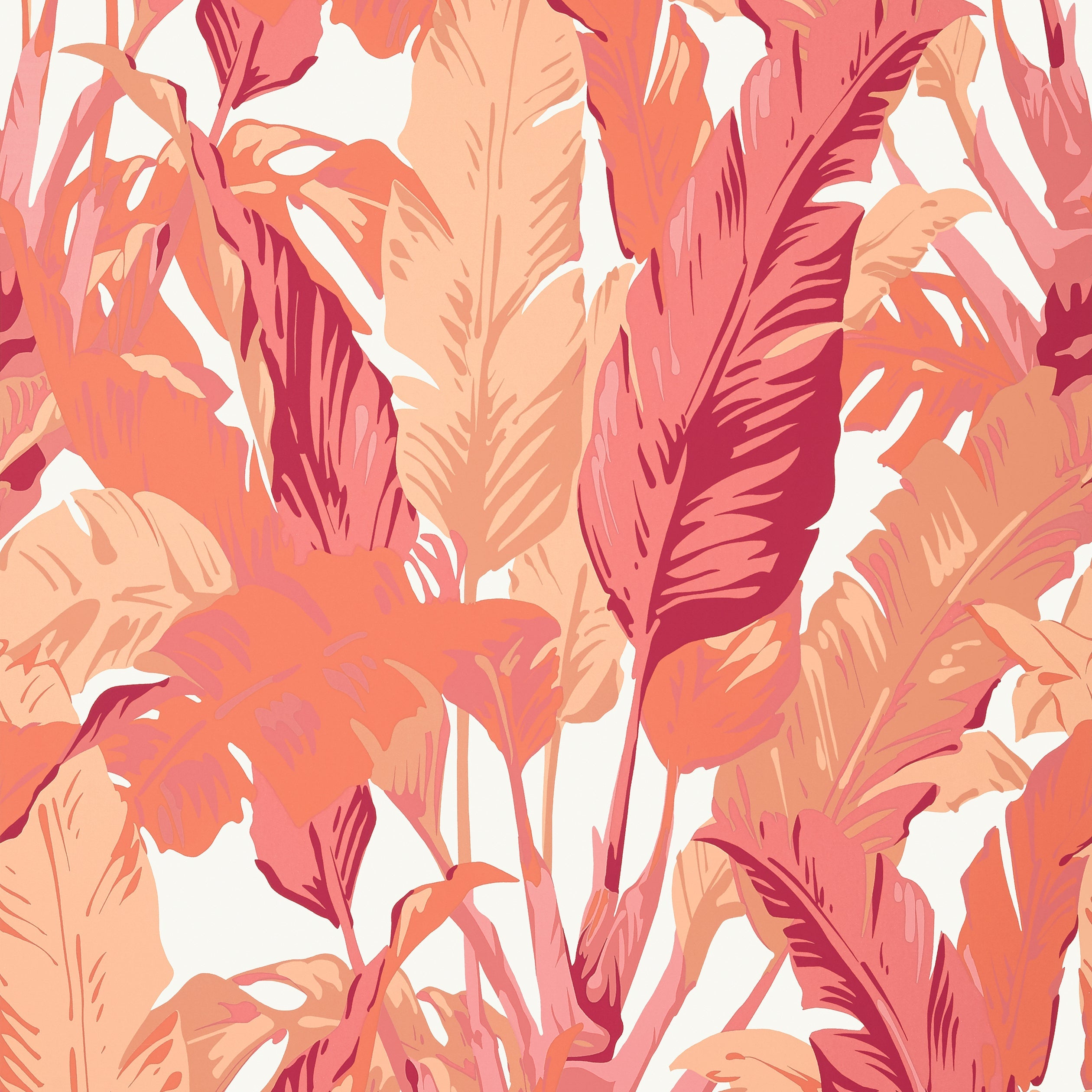 TRAVELERS PALM - Pink and Coral