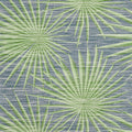 PALM FROND - Navy and Green