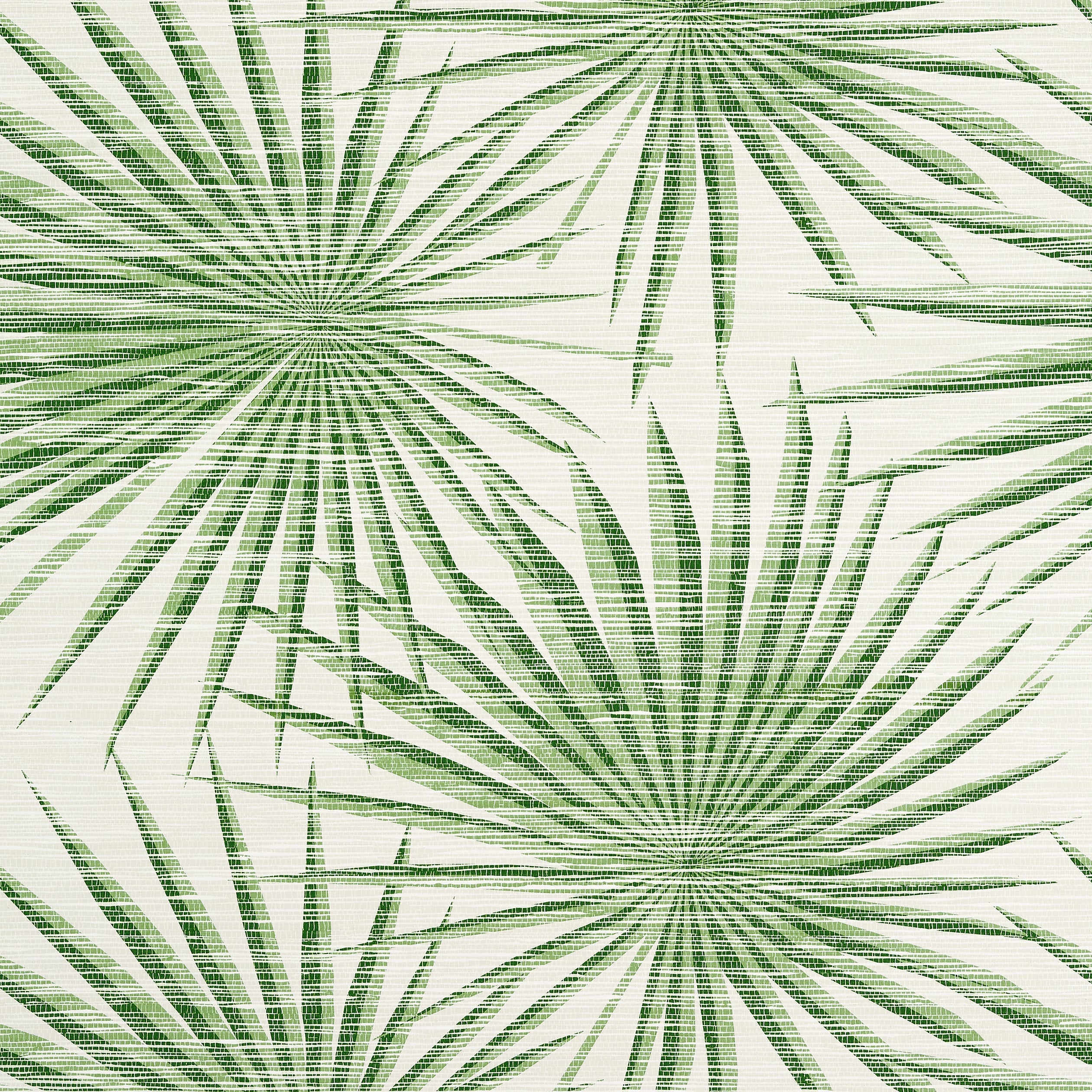 PALM FROND - Green and White