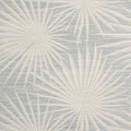 PALM FROND - Metallic Silver on Beige