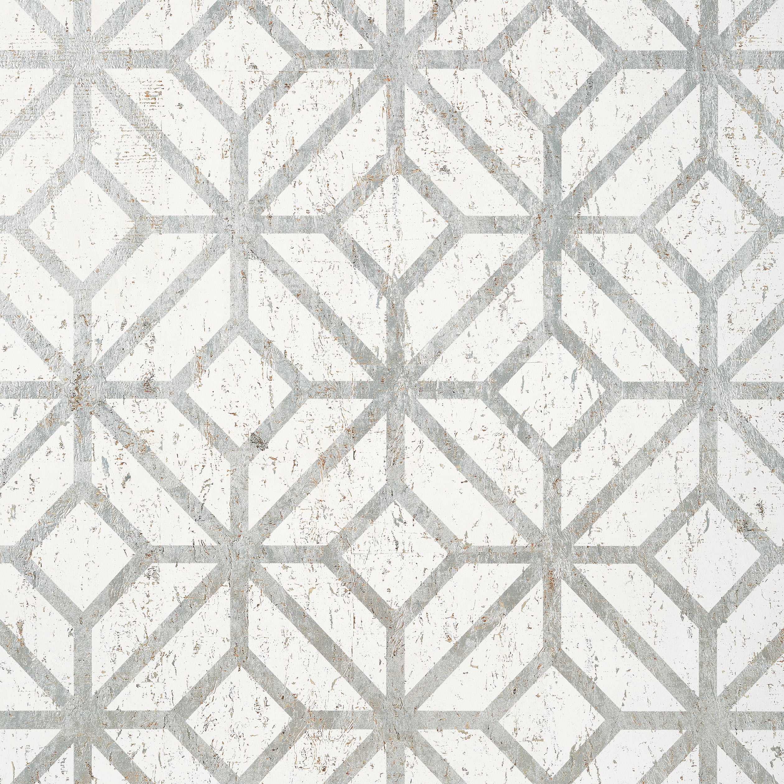 MAMORA TRELLIS CORK - White on Silver