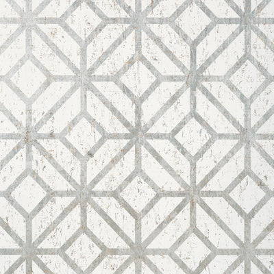 MAMORA TRELLIS CORK - White on Silver