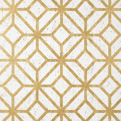 MAMORA TRELLIS CORK - White on Metallic Gold