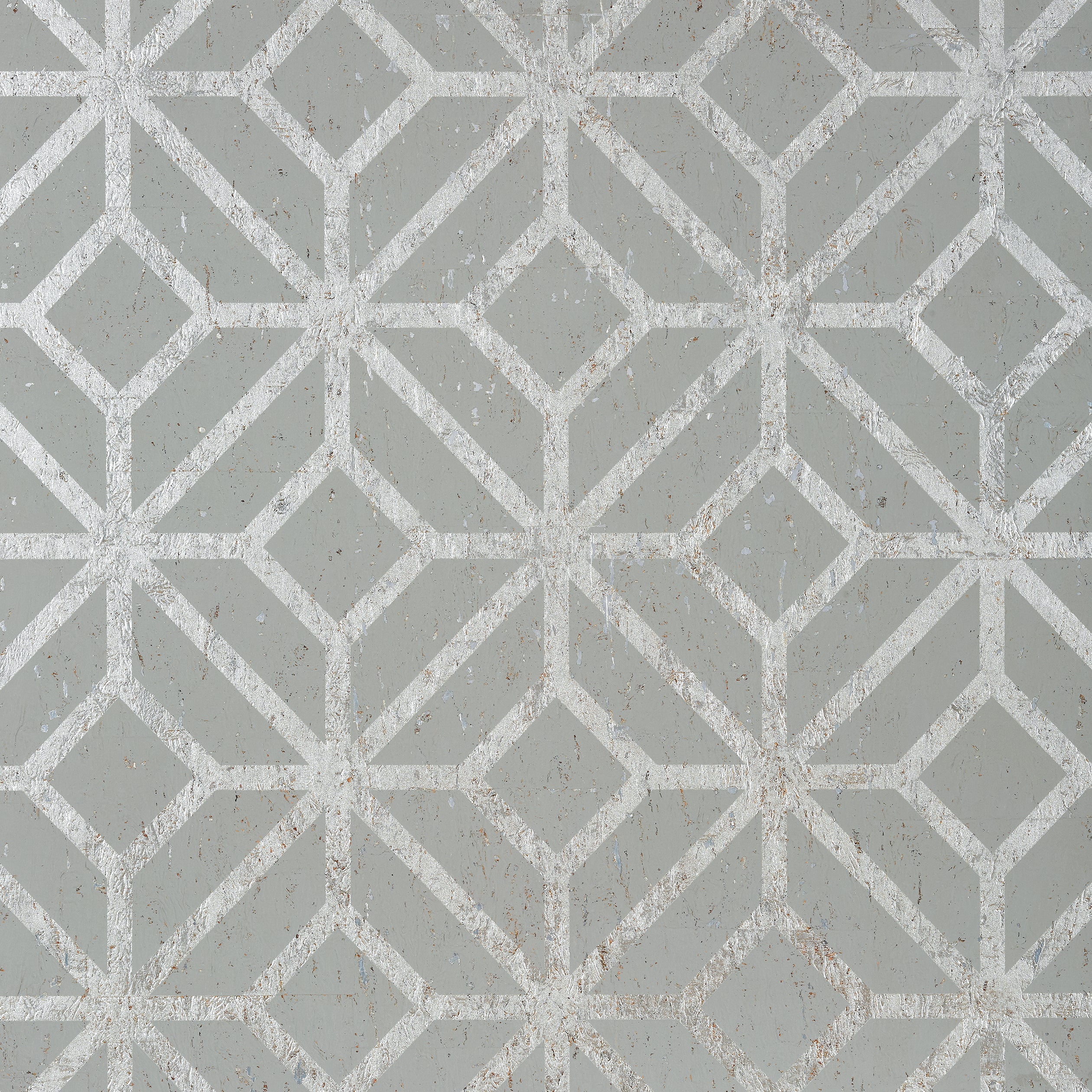 MAMORA TRELLIS CORK - Grey on Metallic Silver