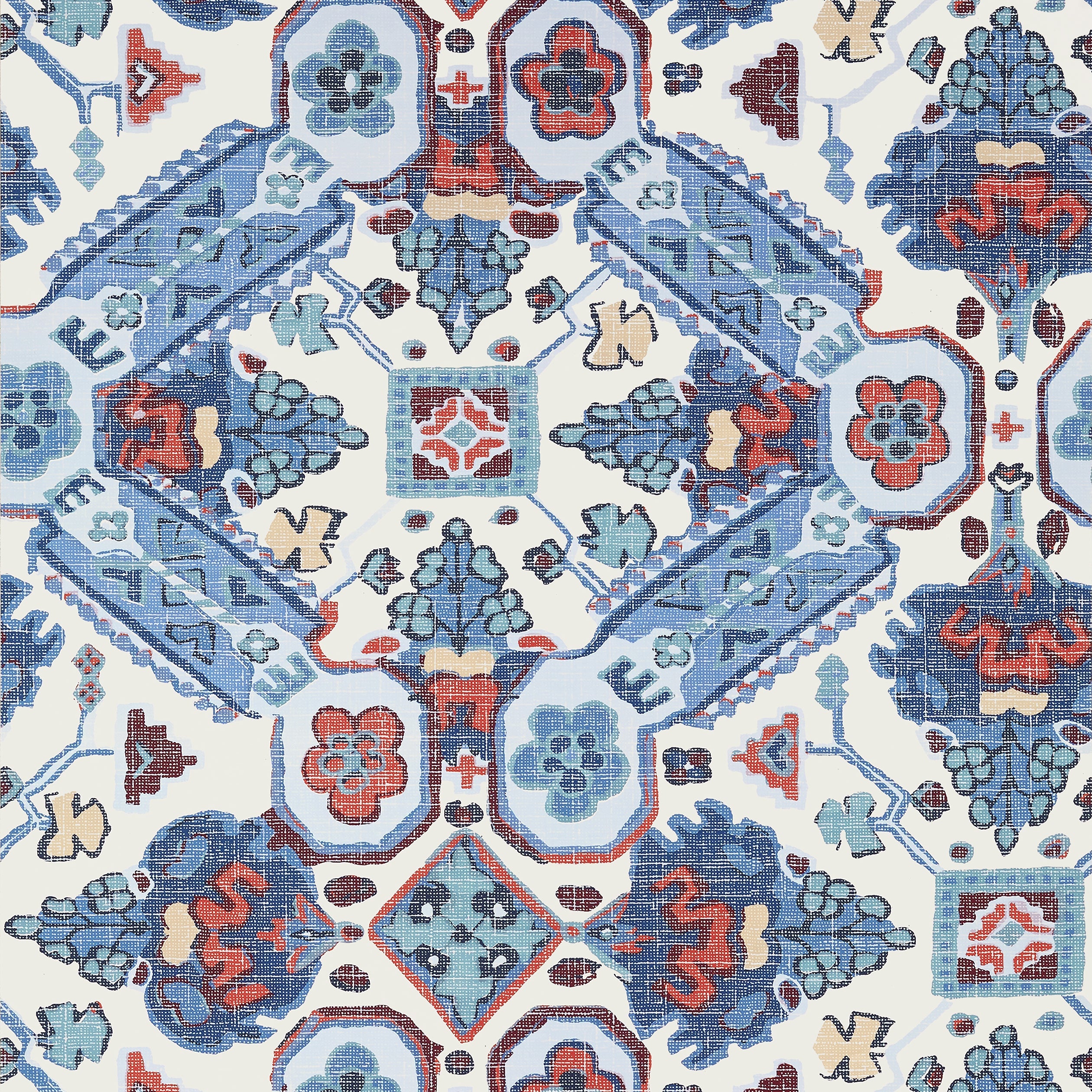 PERSIAN CARPET - Blue and White