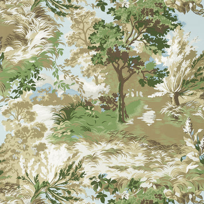LINCOLN TOILE - Green and Beige