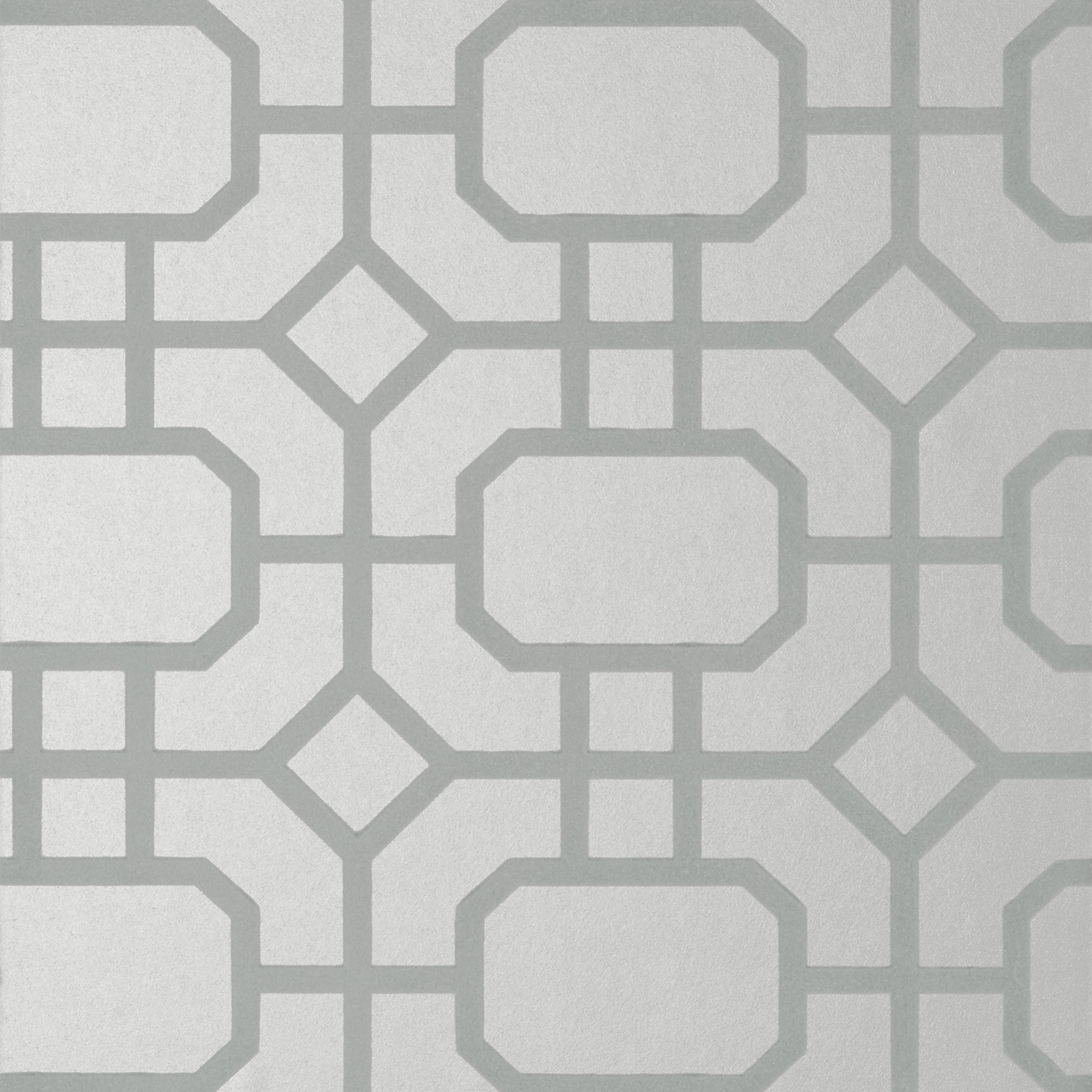 PORTIER FLOCK - Grey on Silver