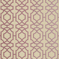ALSTON TRELLIS - Metallic Plum on Beige