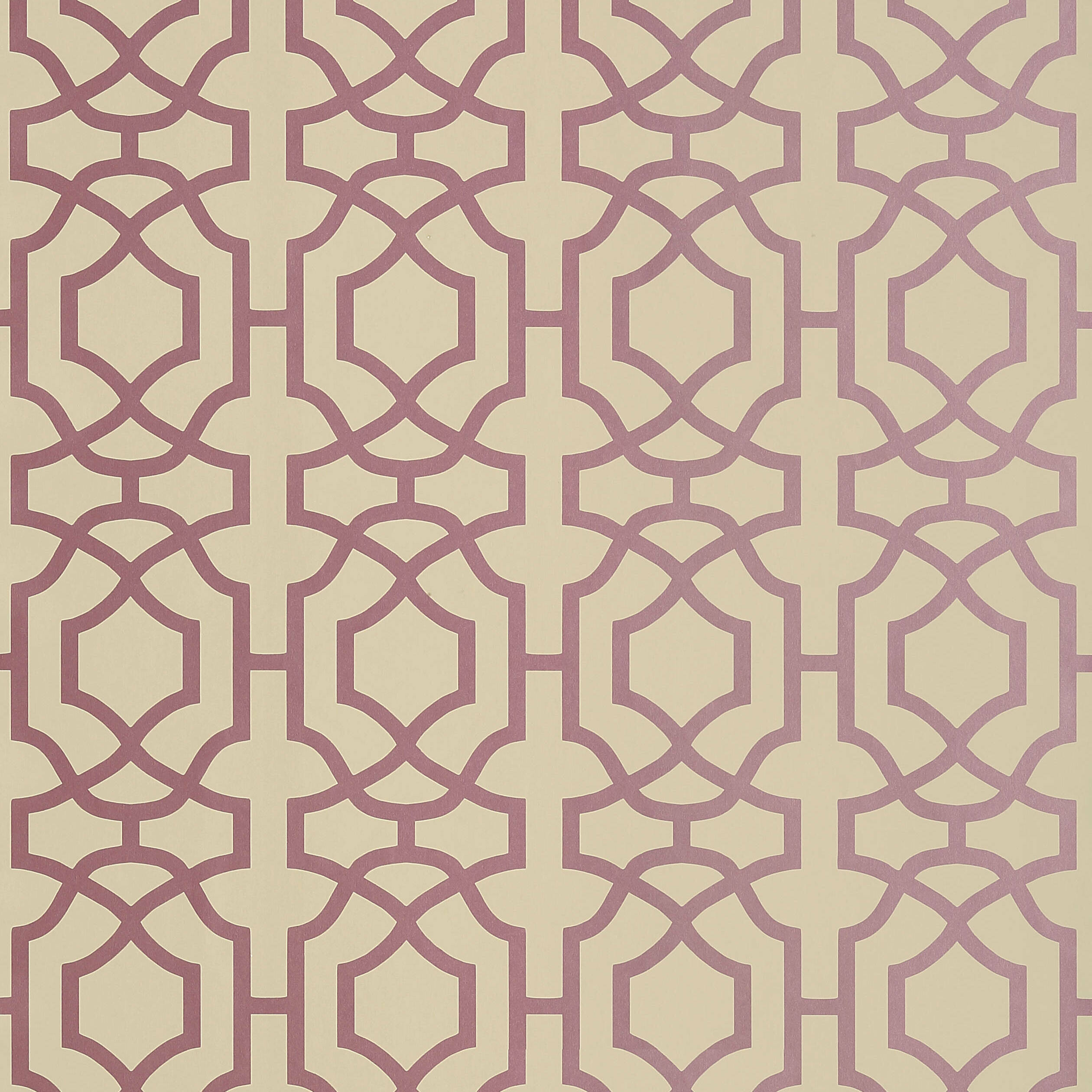 ALSTON TRELLIS - Metallic Plum on Beige