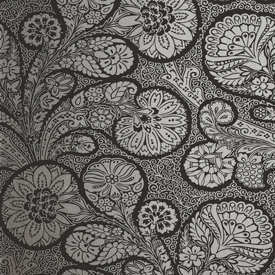 TROUBADOUR - Metallic Silver on Black