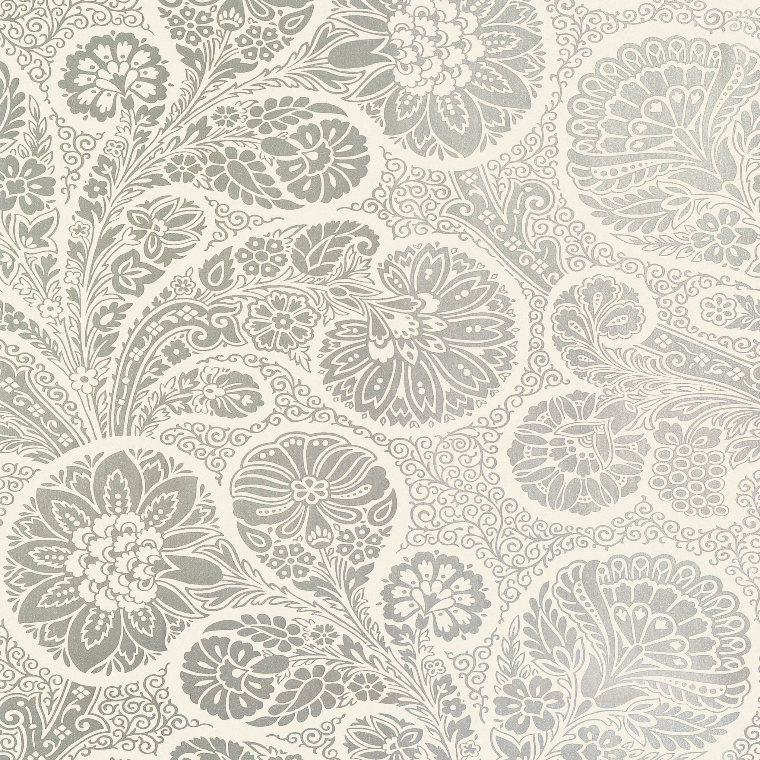 TROUBADOUR - Metallic Silver on Cream
