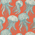 JELLY FISH BLOOM - Coral and Turquoise