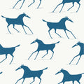 MARLBOROUGH DOWNS - Navy on Off White