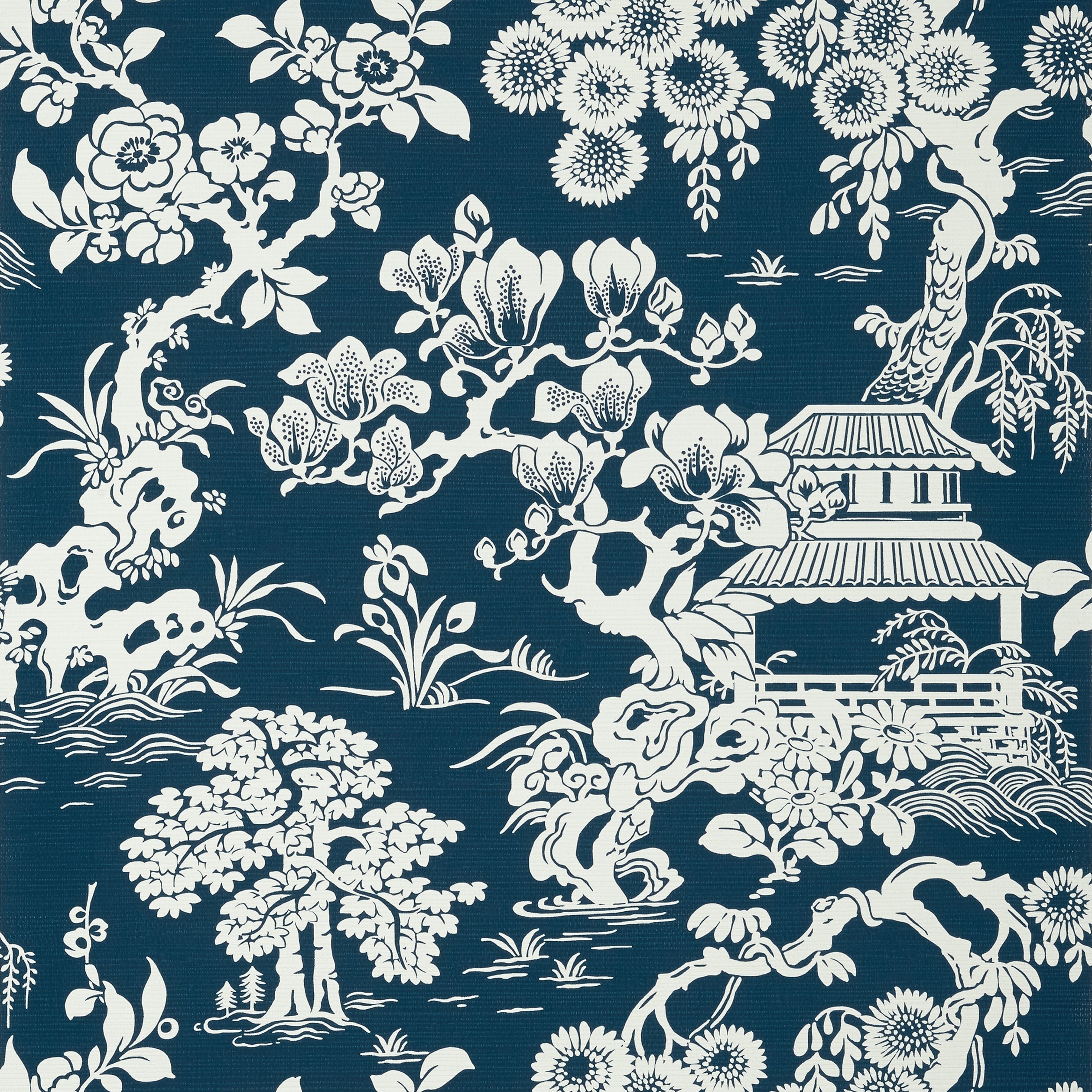 JAPANESE GARDEN - Navy
