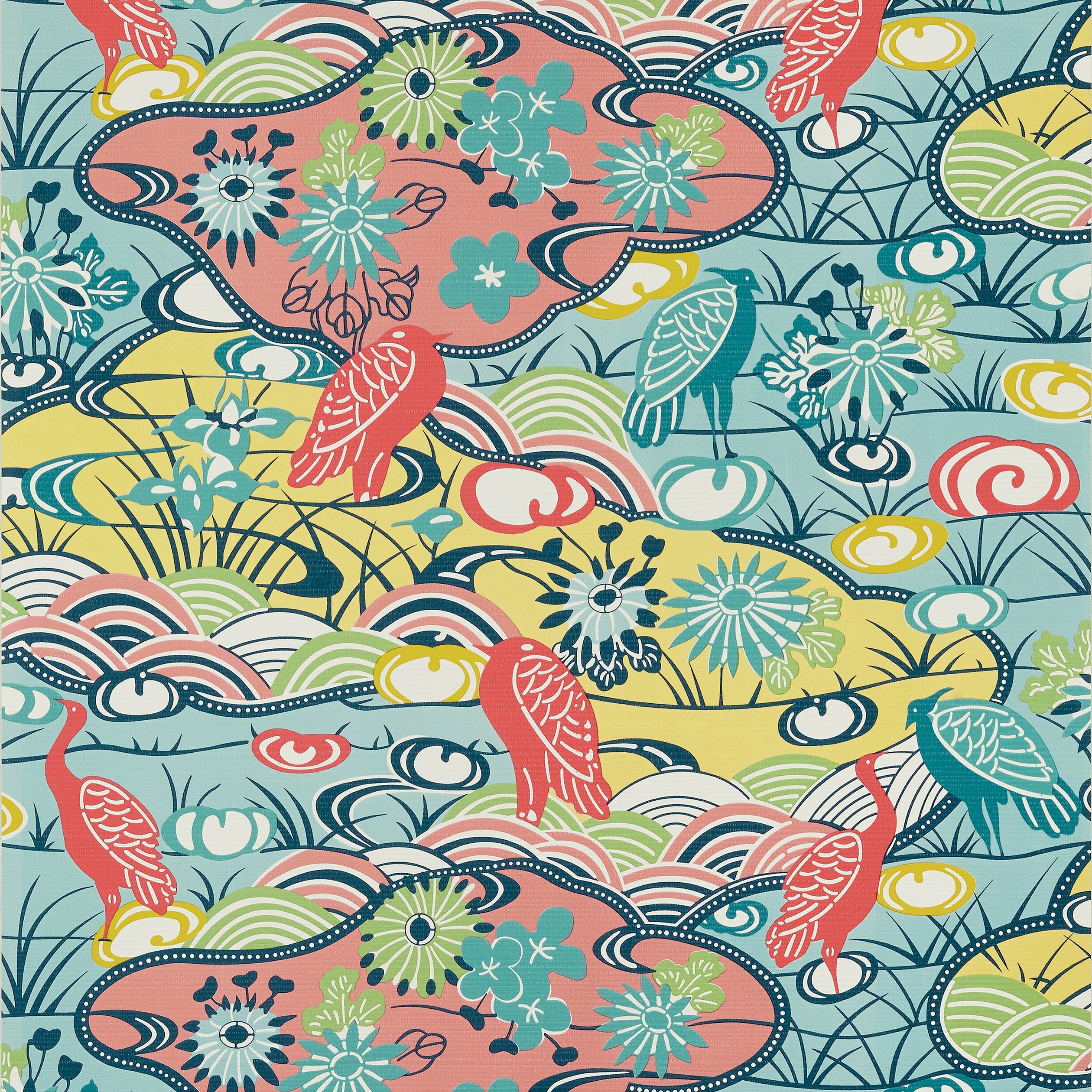 HERON STREAM - Coral and Aqua